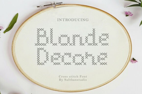 Blonde Decore: Crafting Brand Personality with Cross Stitch Charm