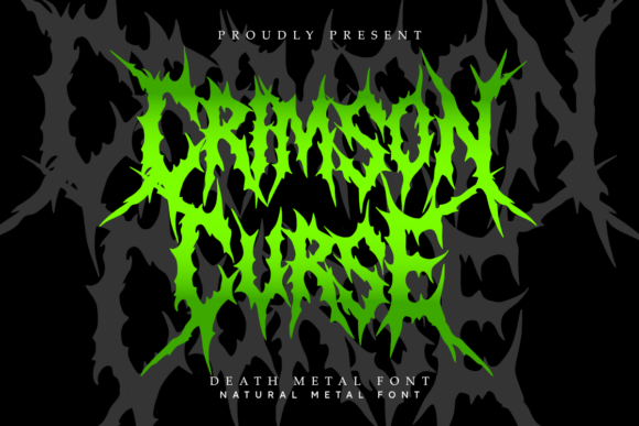 Crimson Curse: The Brutal Death Metal Font for Extreme Design
