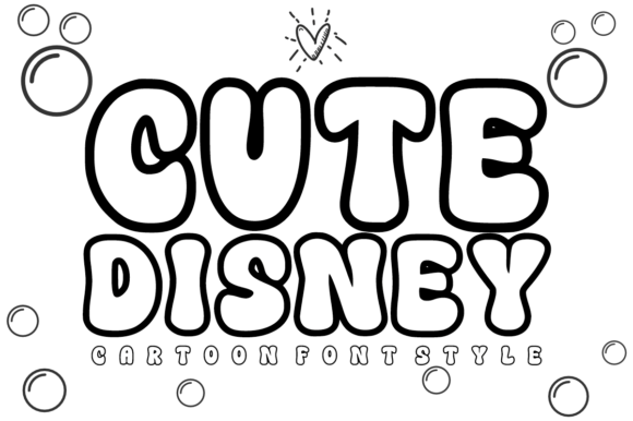 Cute Disney: The Whimsical Outline Font for Magical Designs