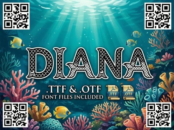 Diana Typeface: An Aquatic Odyssey for Modern Branding