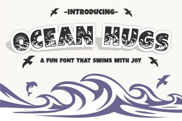Ocean Hugs: A Playful Typeface for Seaside Designs
