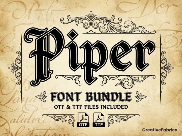 Piper: A Vintage Blackletter Display Typeface