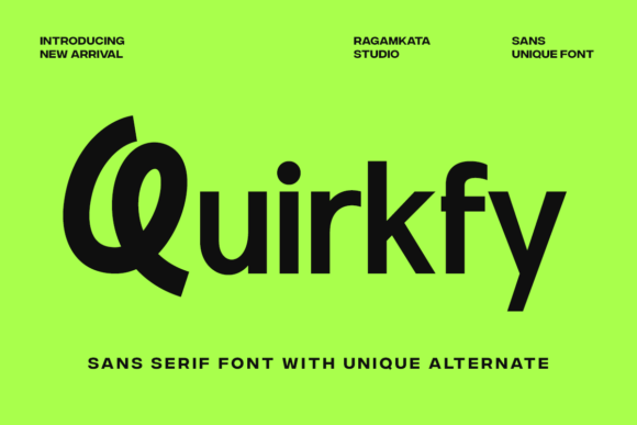 Quirkfy: A Fresh Take on the Modern Sans Serif Font