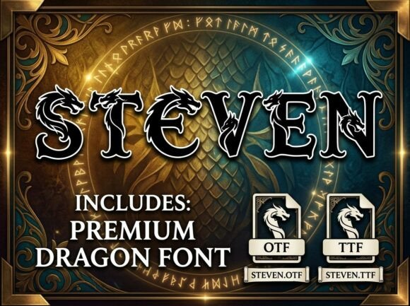 Steven: A Display Font for Unforgettable Branding