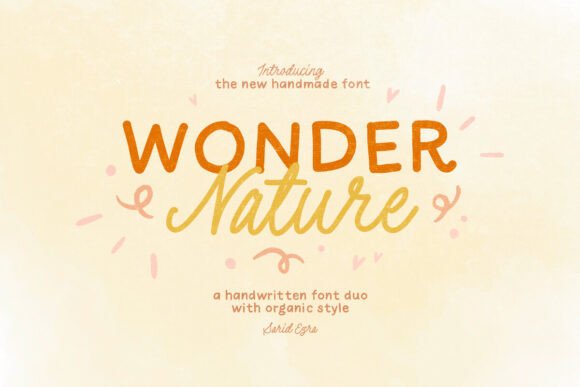 Wonder Nature: The Handcrafted Font Duo for Authentic Design